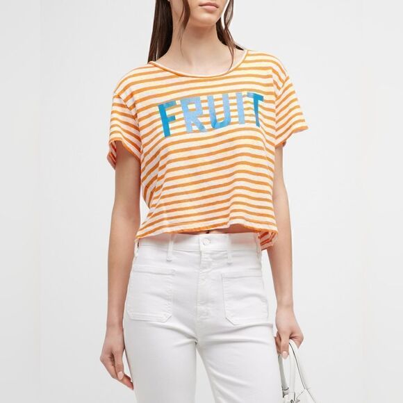 Mother The Rowdy Crop The Fruit T Size Extra Small NWT - Picture 2 of 16